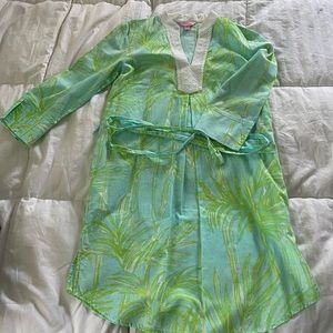 summer lightweight shift dress with waist tie